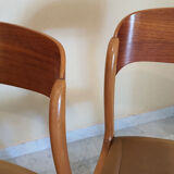 3 chairs Baumann Sled 1960 original fabric