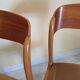 3 chairs Baumann Sled 1960 original fabric