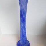Large soliflore vase in blue glass paste – 1970s.