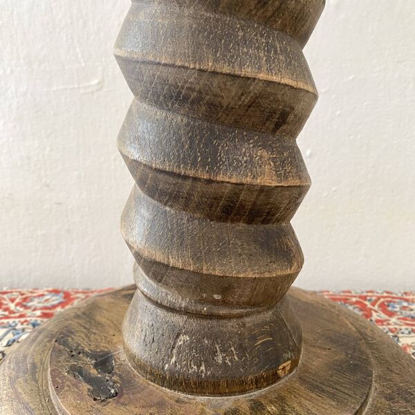 Sellette ancienne  pied de colonne vis de pressoir , pièce artisanale