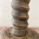Antique pedestal table, column base, press screw, handcrafted piece.