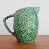 Old green slip pitcher