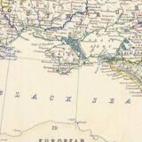 An antique engraved map of Russia by keith johnston circa 1869