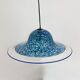Suspension en verre de Murano bleu Neverrino par Gae Aulenti pour Vistosi Italie, années 1970.