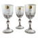 Set of 3 Vintage Cristal d'Arques French Lead Crystal Wine Glasses