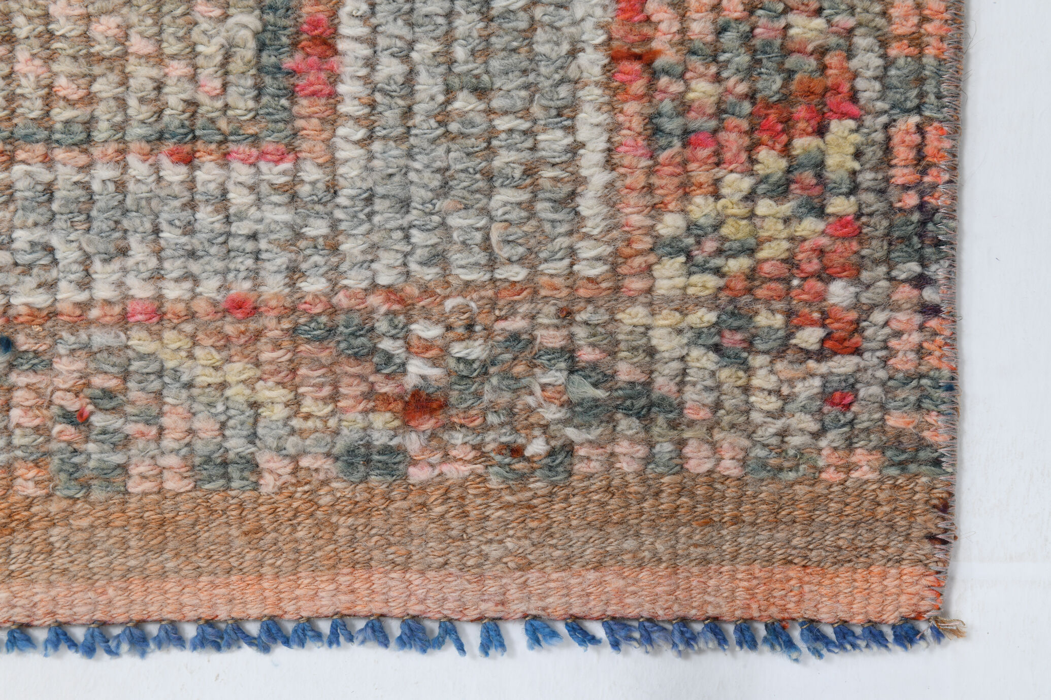 3x10 neutral handmade vintage runner rug, 78x326cm
