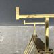 50s brass magazine rack, vintage design magazine rack