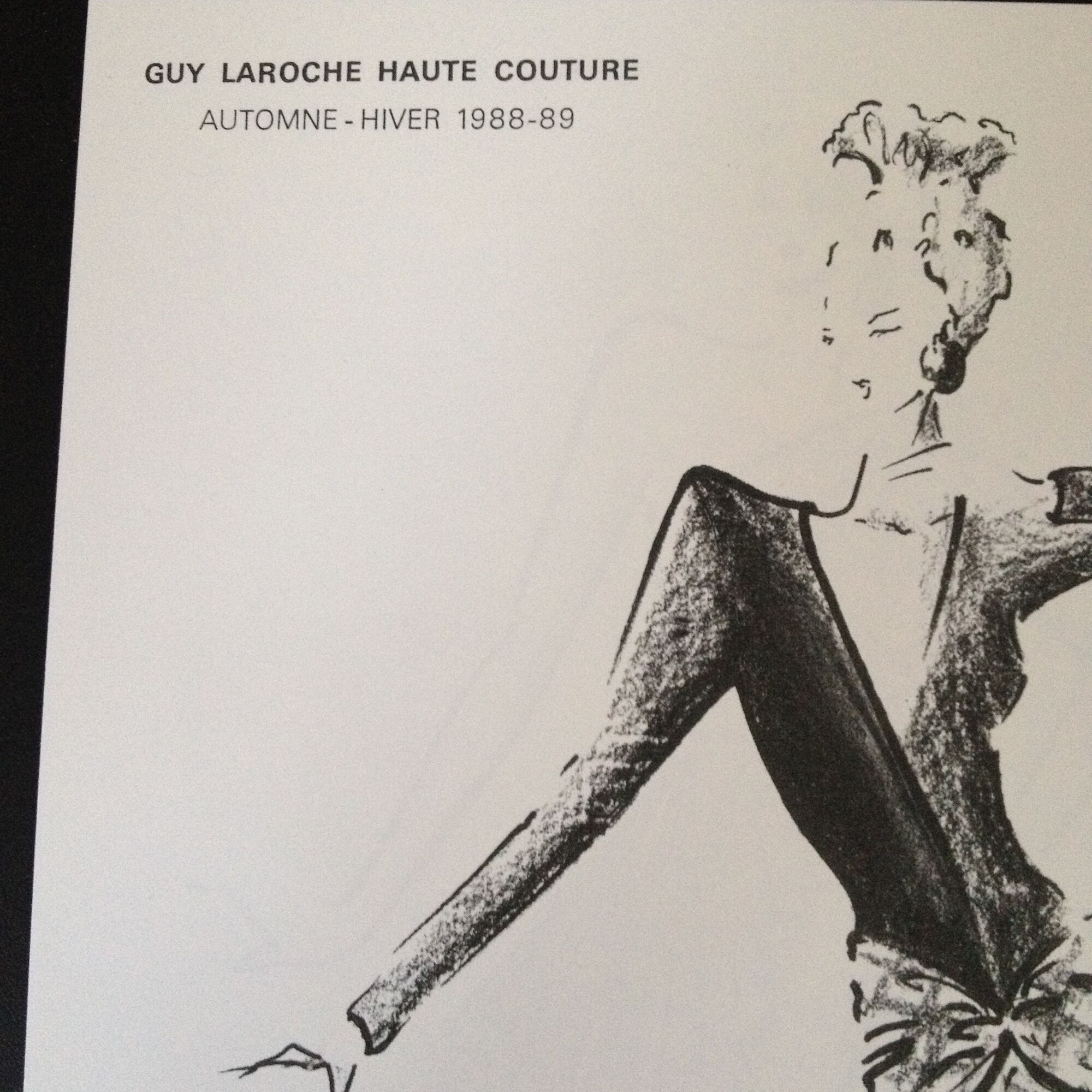 Nice press fashion illustration Guy Laroche- Collection autumn - winter 1988/1989