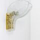 J.T. Kalmar enormous petal wall light in brass and blown glass, mid-century, Austria, 1970s