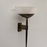 Vintage Art Deco wall light, brass and perspex, France, 1930.