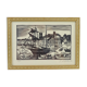 Lithograph print signed c. lediberder boat in port 68/250