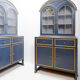 Double-bodied lacquered grey wooden sideboard - one pair available (B)