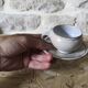 Set of 10 espresso cups and saucers Chantal and Thierry Robert