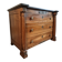 Antique commode, walnut and oak, marble top, 3 drawers, France circa 1820–1850.