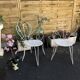 Paire de fauteuils de jardin en fer forgé