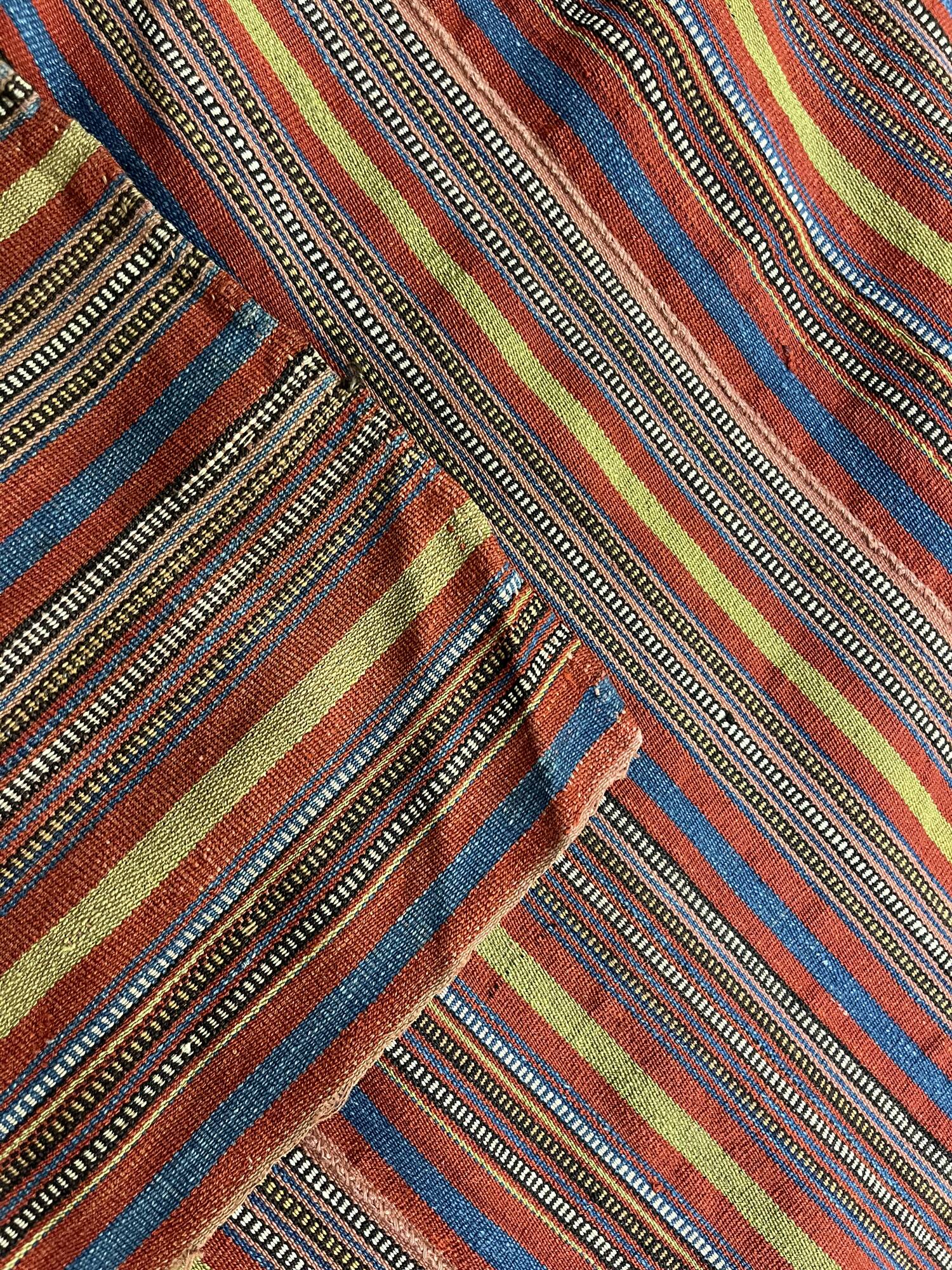 Vintage Persian Qashqai Jajim Handmade Flatwoven Textile- 205x232cm