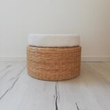 Fabric pouf buckle, end of sofa