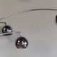 Lampe 3 boules chromées