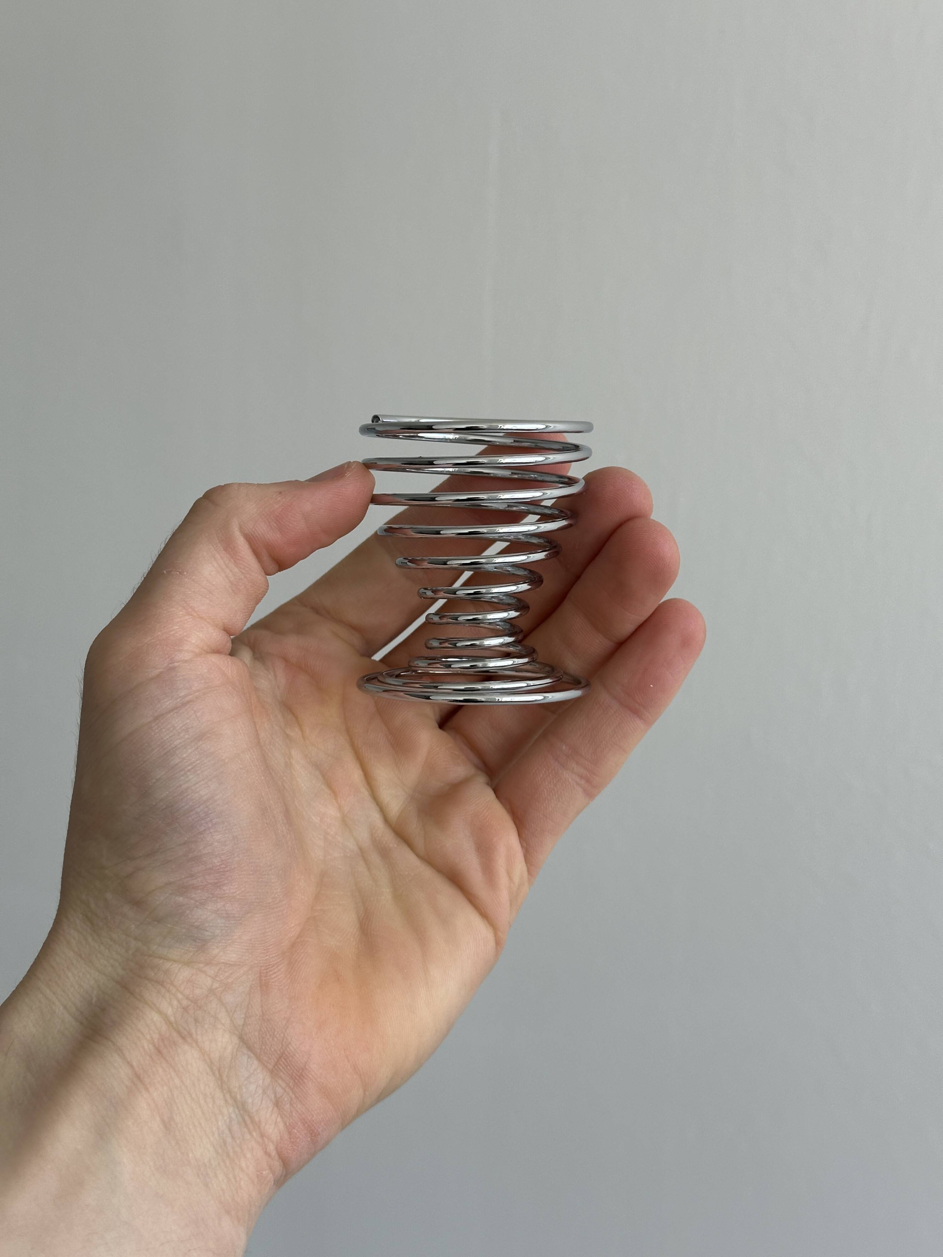 Set of 8 silver metal egg cups