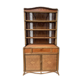 Bibliothèque bambou osier rotin