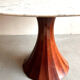 Marble dining table with rosewood base