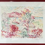 Les voiliers lucien neuquelman (1909-1988) lithograph, signed in pencil and numbered