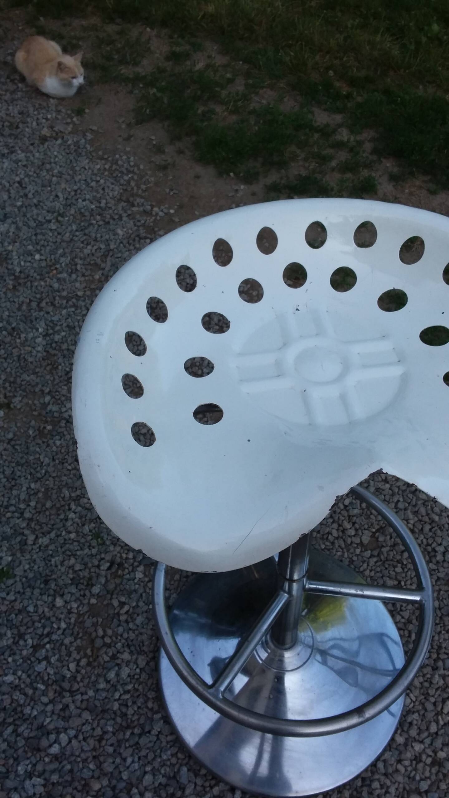 Pair of Etienne Fermigier designer stools, Mirima mower model, publisher