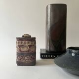 Vintage ceramic closed pocket emptier signed KS