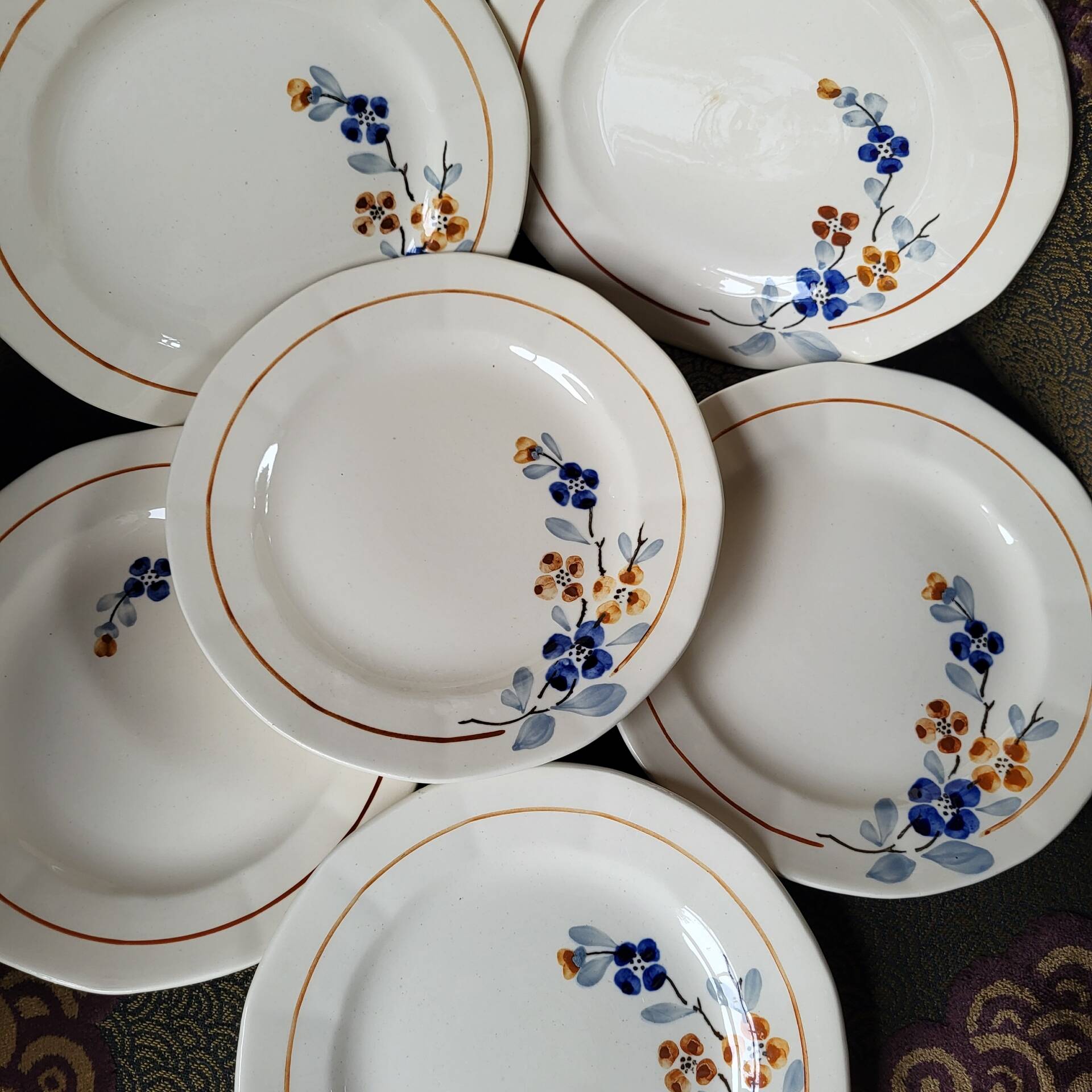 Set 6 assiettes à dessert Petites fleurs