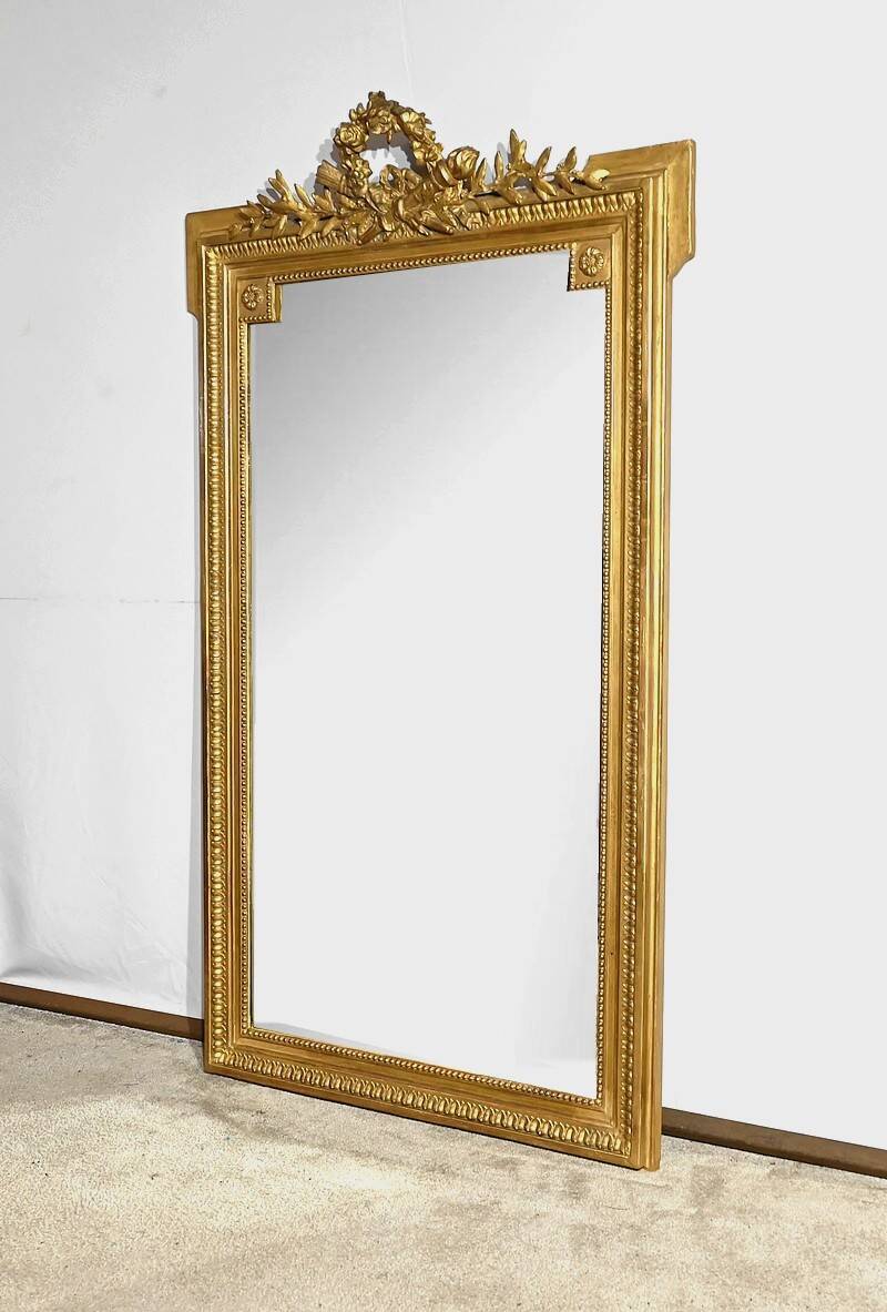 Gilded Wood Mirror, Louis XVI style, Napoleon III period – Mid 19th century