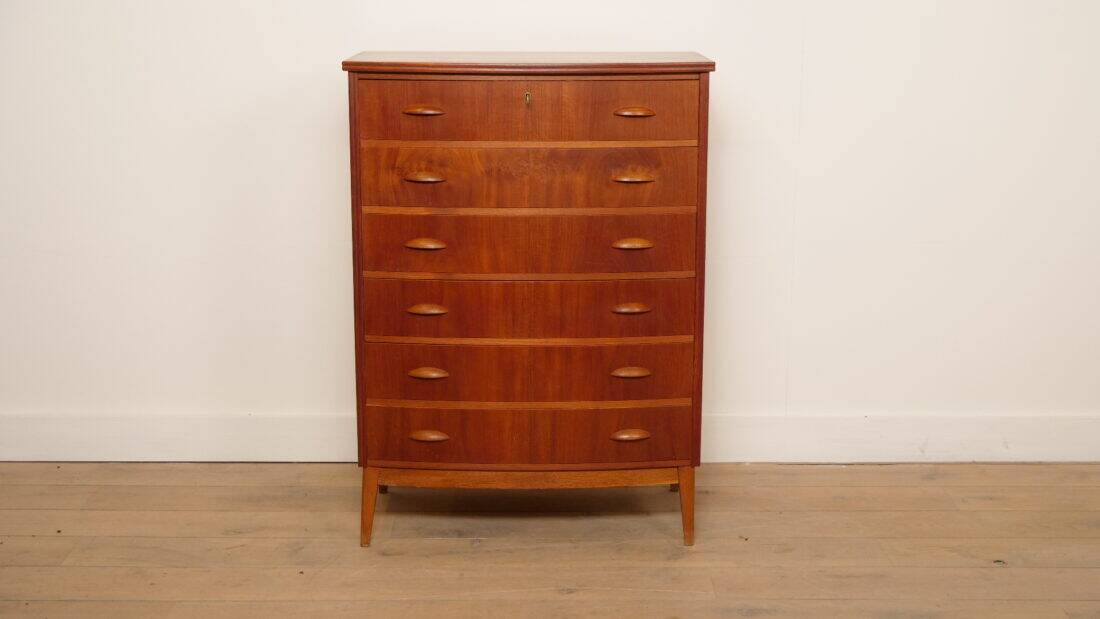 Vintage Danish chest of drawers | Teak | 6 drawers | 104 cm