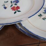 10 old Saint-Amand semi-deep plates, "Nelly" model