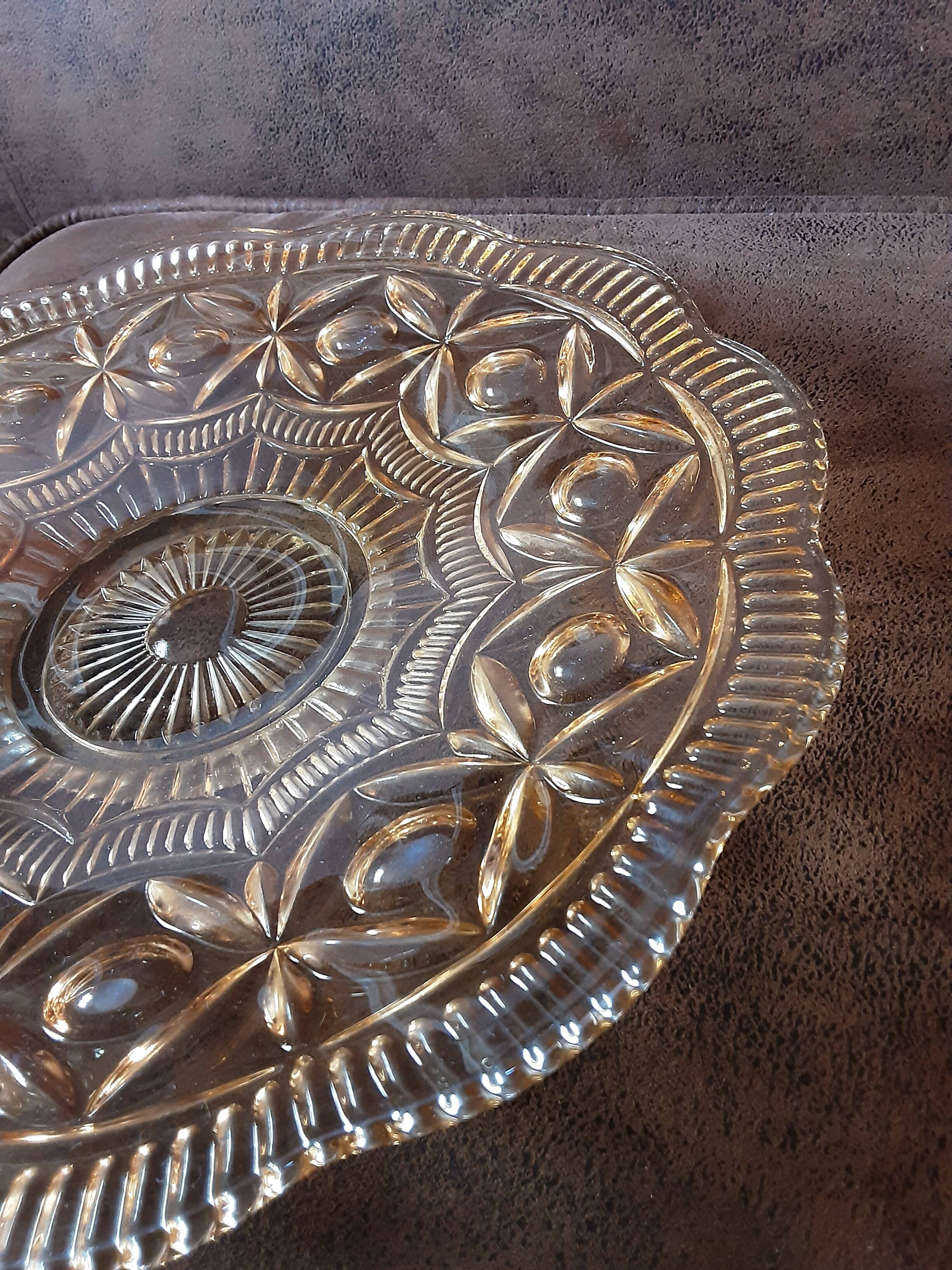 Original semi-hollow crystal dish
