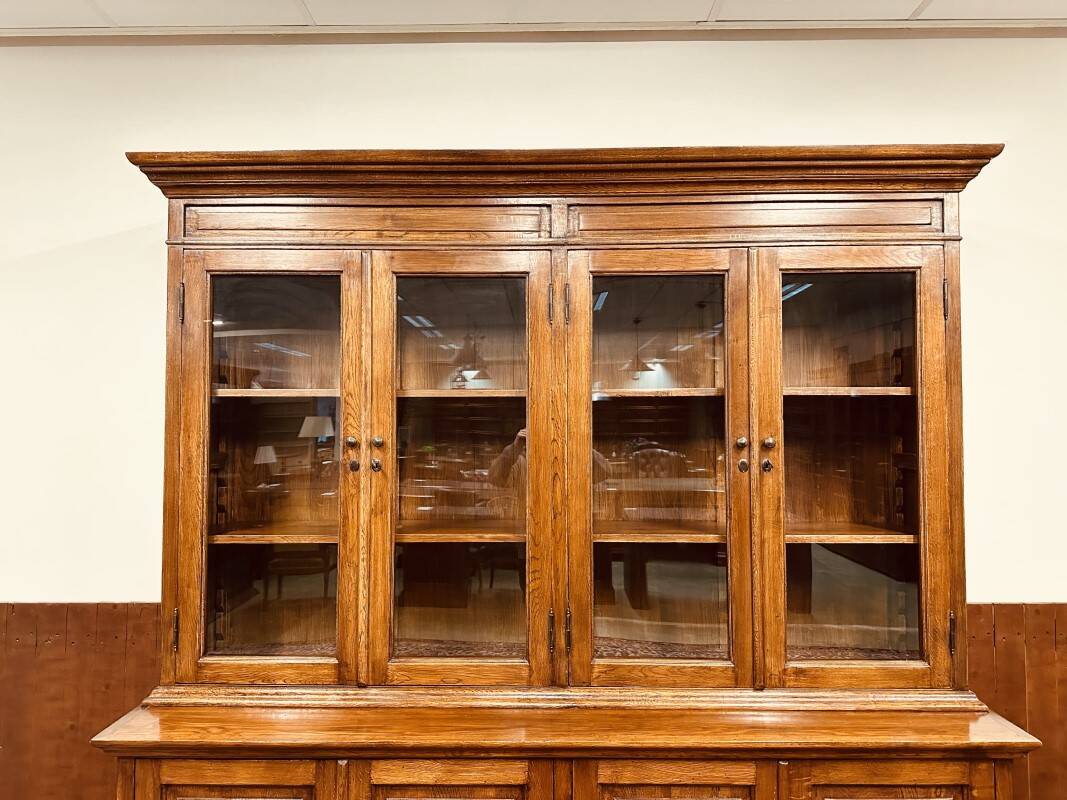 Eichholtz oak library cabinet