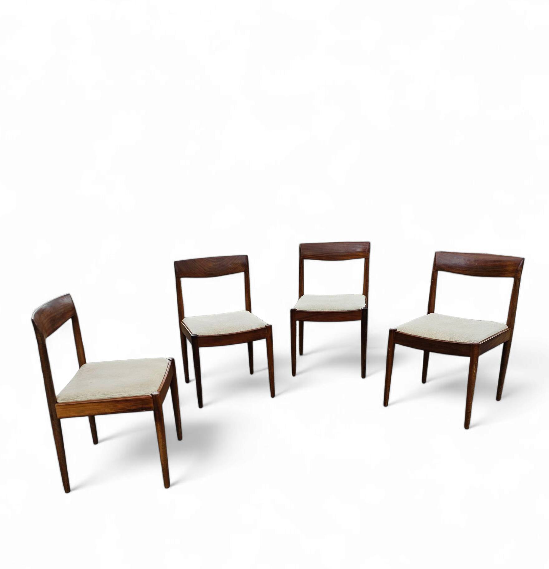 4 Scandinavian teak dining chairs / 1970s