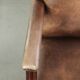 Chaise de bureau/chaise d'appoint Gainsborough en cuir de vache de style anglais du 20e siècle