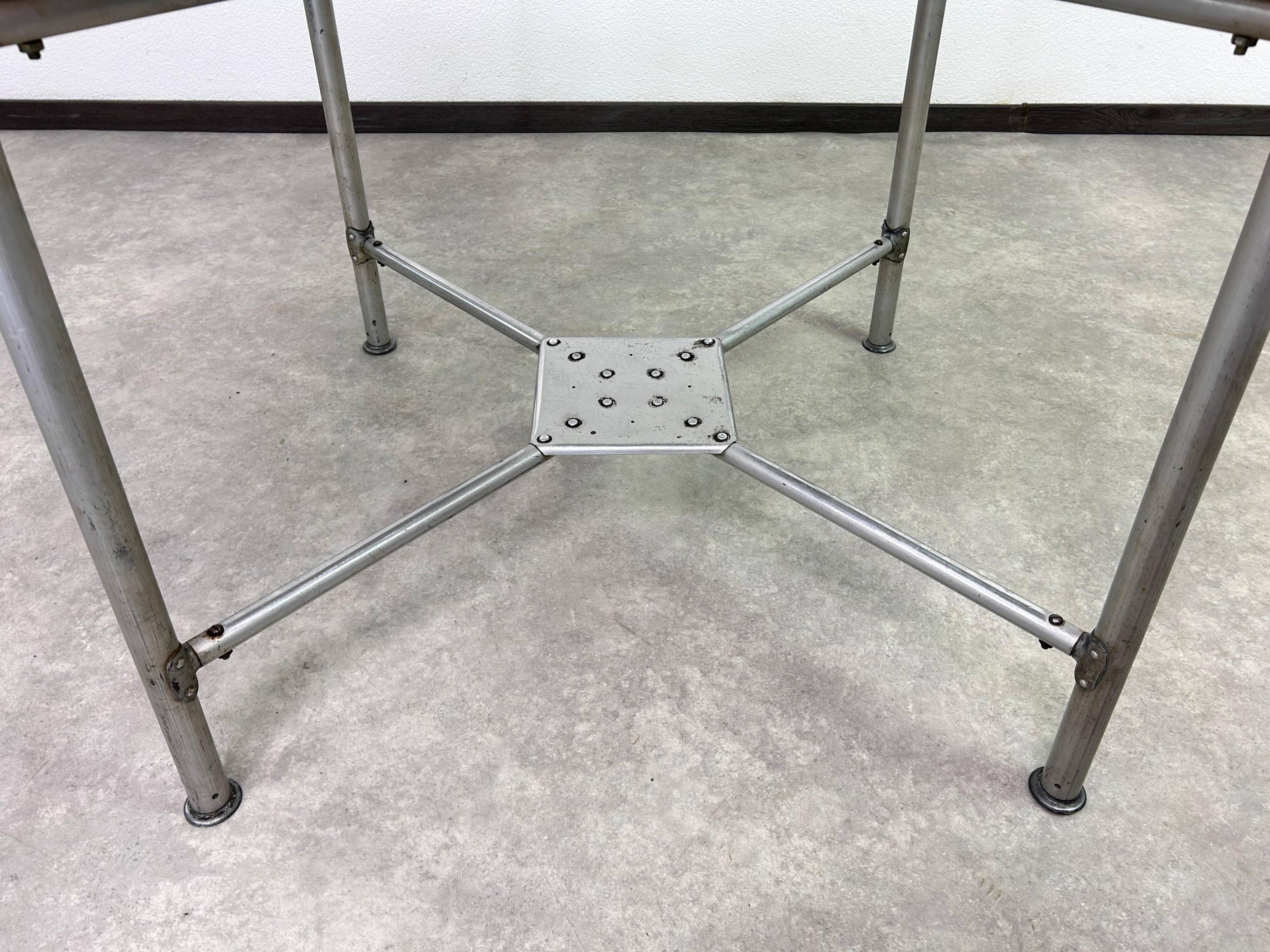 Vintage aluminium dining set