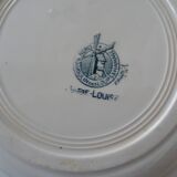 6 Flat plates MARIE lOUISE 353112 PLATES mill wolves faience blue