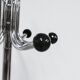 Coat rack with 12 chrome and black plastic hooks, 1960s