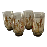 4 glasses smoked luminarc tivoli