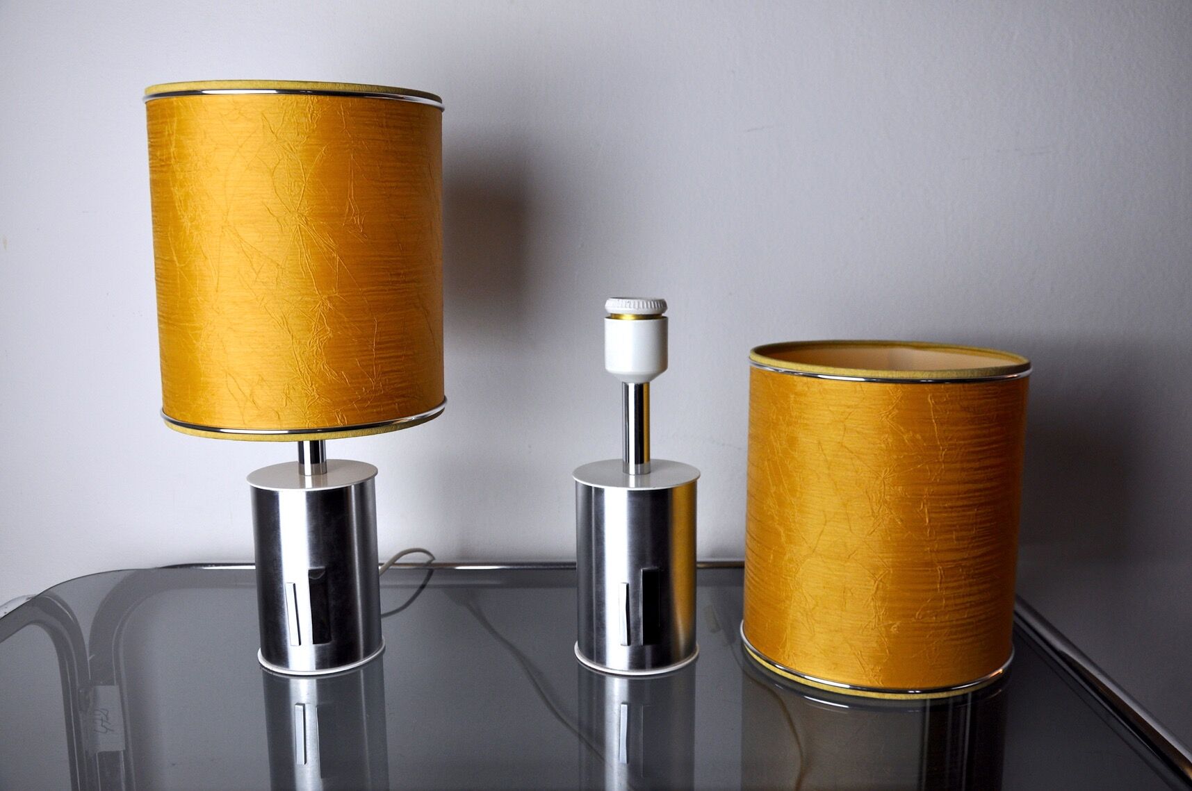 Pair of futuristic lamps by Marca SL, Spain, 1970