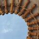 Bamboo sun mirror and rattan of 70 years