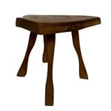 Vintage wooden side table  natural design small table