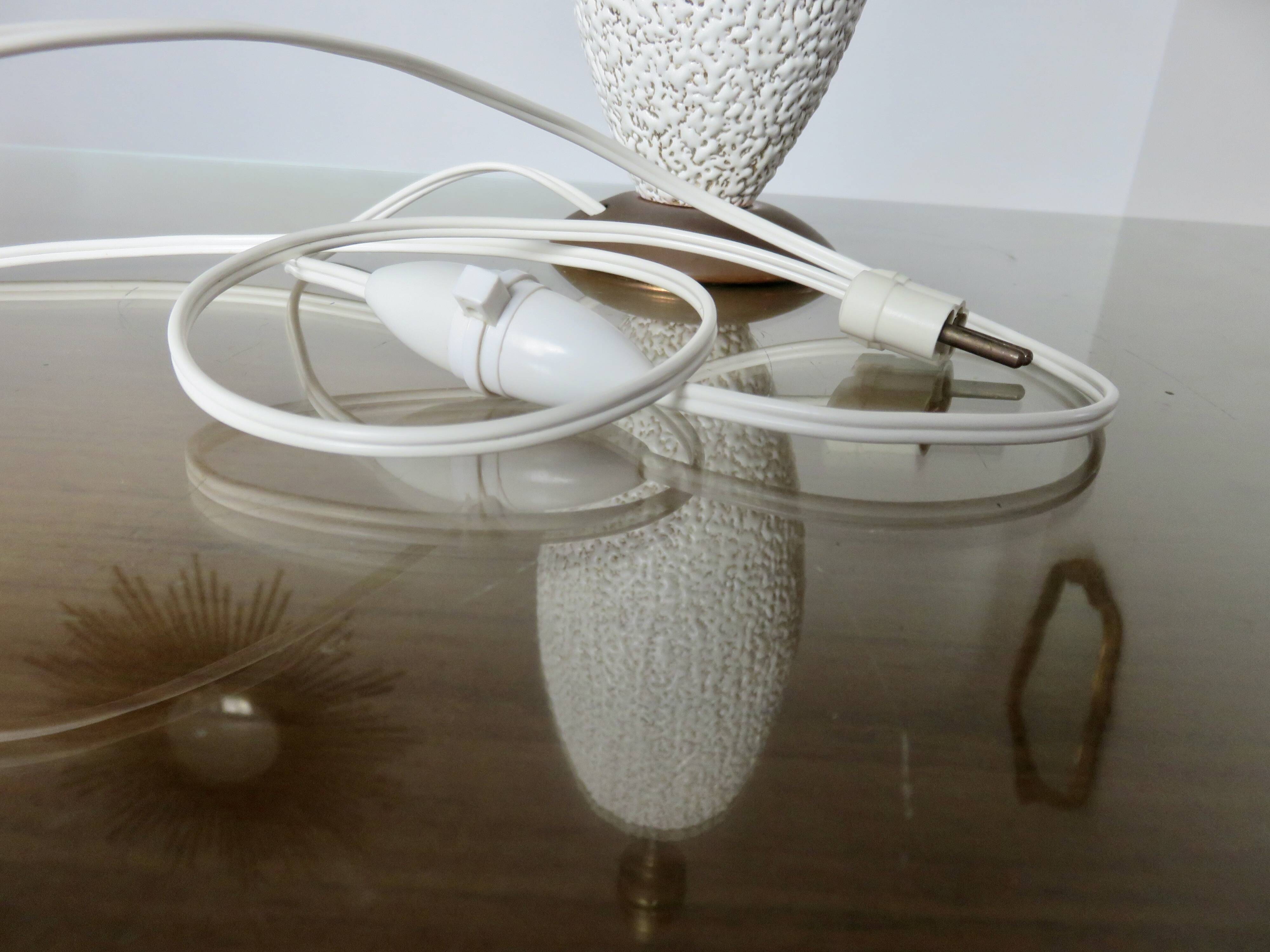 Jean Besnard Primavera style crisp ceramic lamp, 50s-60s