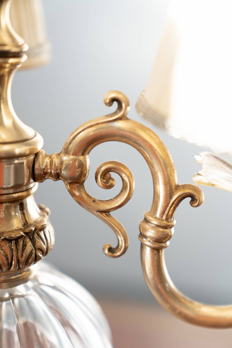 Delta Quattro 5-Light Crystal Table Lamp – Silver Finish