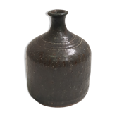 Vase scandinave en céramique a petit col signé vintage