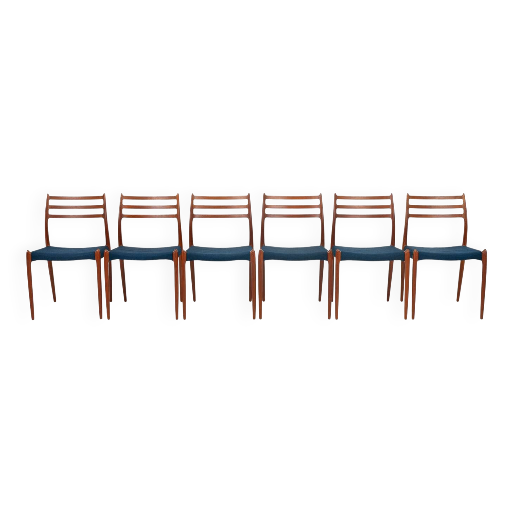 Dining Chairs Model 78 by Niels O. Møller for J.L. Møllers, 1960s, Set of 6