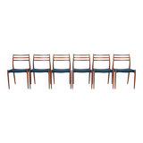 Dining Chairs Model 78 by Niels O. Møller for J.L. Møllers, 1960s, Set of 6