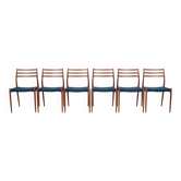 Chaises de Salle à Manger Modèle 78 par Niels O. Møller pour J.L. Møllers, 1960s, Set de 6