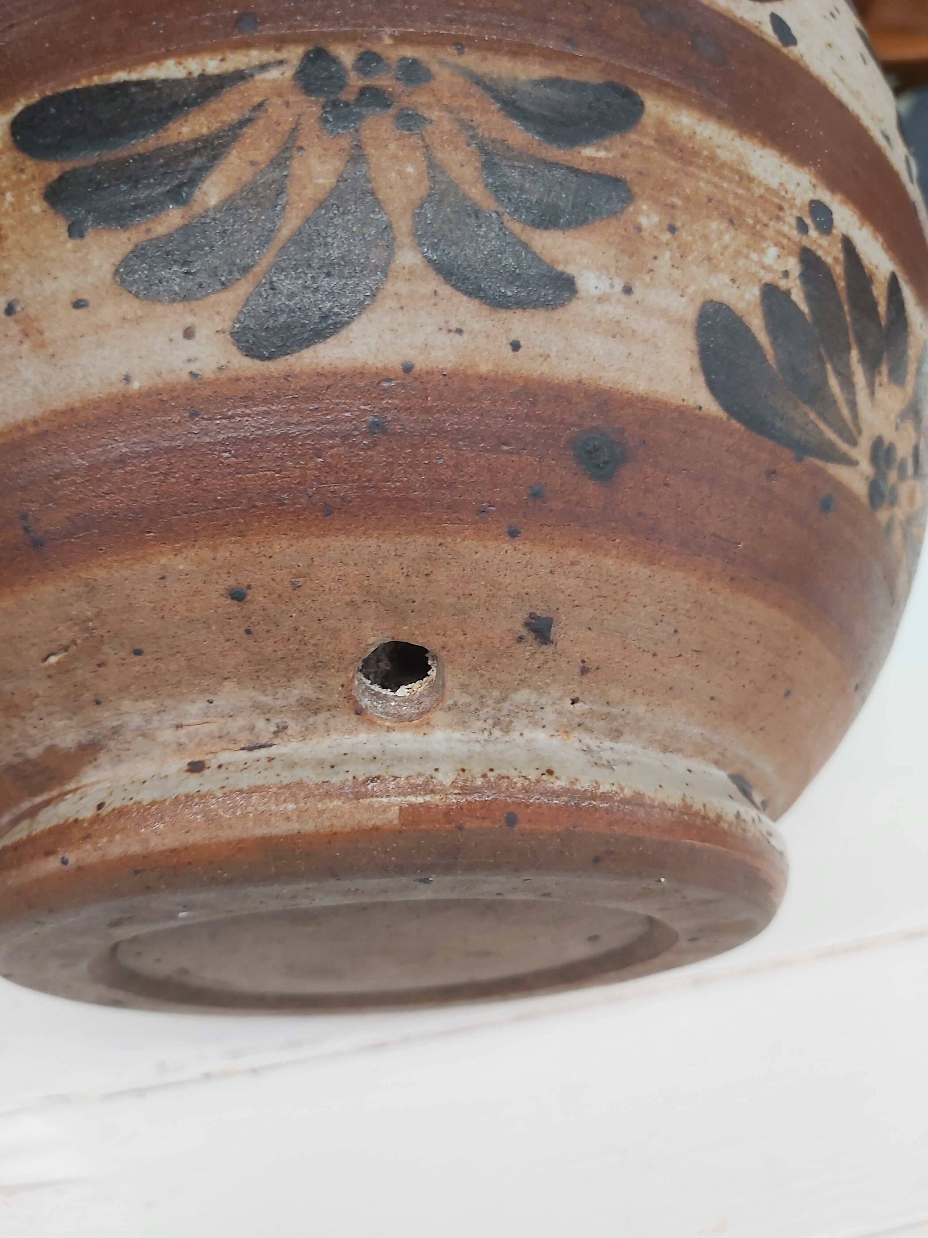 Ceramic lamp foot signed Patrick Lefebvre